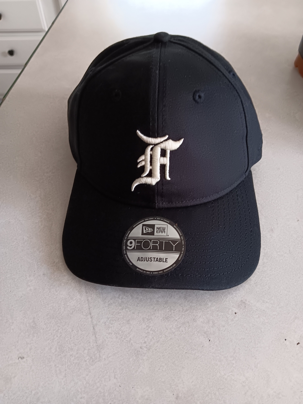New Era 9FORTY Adjustable Black Baseball Cap Fear Of God.